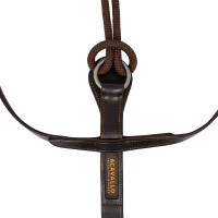 Enrenamento Thiedemann em couro italiano e nylon tubular Acavallo Castanho escuro