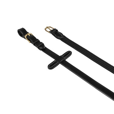 Rendas de tecido com fivelas de latão modelo Lionel Equestro Preto