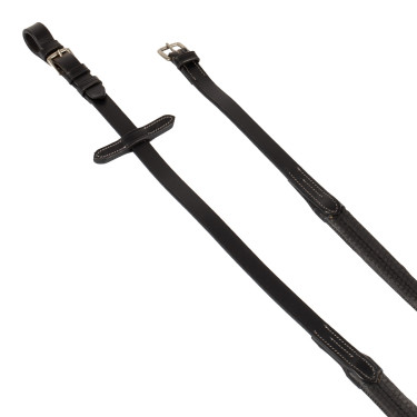 Rendas de couro e borracha com fivelas prateadas (1,6 cm) Equestro Rendas de couro e borracha com fivelas prateadas (1,6 cm) Equestro
