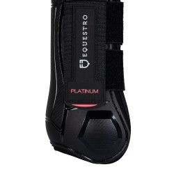 Guétegas anatômicas com fecho duplo de velcro Platinum Equestro Preto