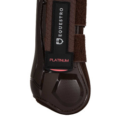 Guétegas anatômicas com fecho duplo de velcro Platinum Equestro Castanho