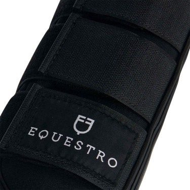 Guetes de cross em neoprene e couro perfurado Airflow Equestro Preto Guetes de cross em neoprene e couro perfurado Airflow Equestro Preto
