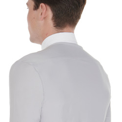 Langarm-Poloshirt aus technischem Fleecestoff Herren Warm+ Equestro Cinzento Langarm-Poloshirt aus technischem Fleecestoff Herren Warm+ Equestro Cinzento