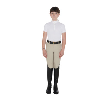 Pólo de concurso respirável feminino cintado de mangas curtas Clara Equestro Pólo de concurso respirável feminino cintado de mangas curtas Clara Equestro