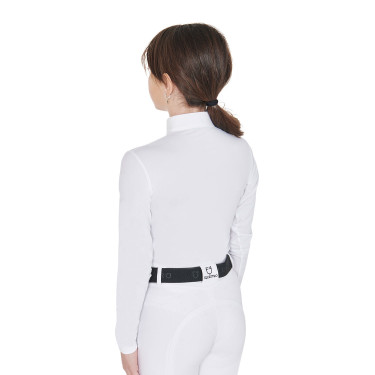 Pólo de competição feminino anti-UV ajustado de mangas compridas com fecho de correr Anahid Equestro Pólo de competição feminino anti-UV ajustado de mangas compridas com fecho de correr Anahid Equestro