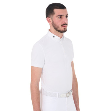 Polo de competição masculino de manga curta em tecido técnico respirável Hunt Equestro Polo de competição masculino de manga curta em tecido técnico respirável Hunt Equestro