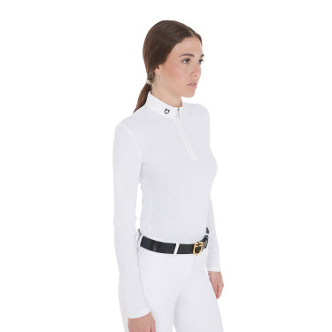Pólo de competição ajustado de manga comprida feminino Artemis Equestro Pólo de competição ajustado de manga comprida feminino Artemis Equestro