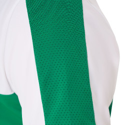 Polo de treino bicolor ajustado de manga curta com fecho éclair para homem Equestro Verde ultramar / branco Polo de treino bicolor ajustado de manga curta com fecho éclair para homem Equestro Verde ultramar / branco