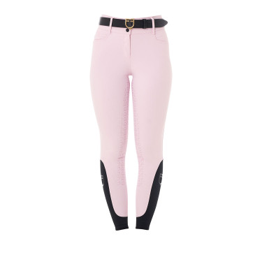 Calça de cintura alta com grip integral feminina Equestro Bailarina Rosa