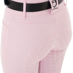 Calça de cintura alta com grip integral feminina Equestro Bailarina Rosa