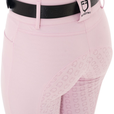 Calça de cintura alta com grip integral feminina Equestro Bailarina Rosa