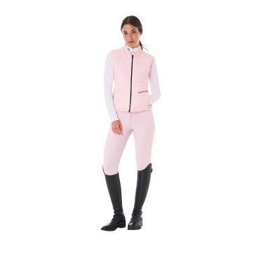 Calça de cintura alta com grip integral feminina Equestro Bailarina Rosa