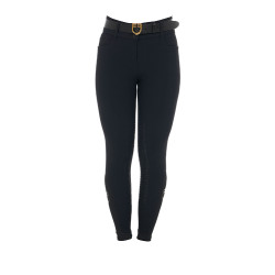 Calça de cintura alta com grip integral feminina Equestro Preto