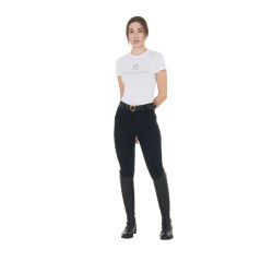 Calça de cintura alta com grip integral feminina Equestro Preto
