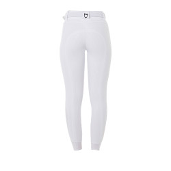 Calça de cintura alta com grip integral feminina Equestro Branco