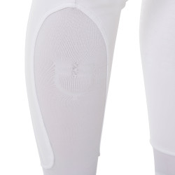 Calça de cintura alta com grip integral feminina Equestro Branco