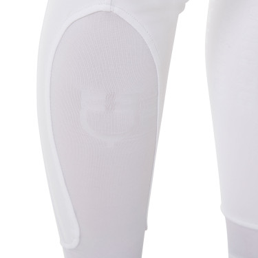 Calça de cintura alta com grip integral feminina Equestro Branco
