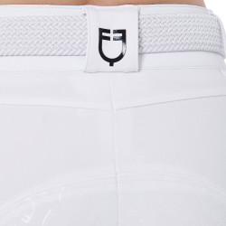 Calça de cintura alta com grip integral feminina Equestro Branco