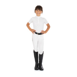 Calça Kasumi infantil em material elástico Equestro Branco