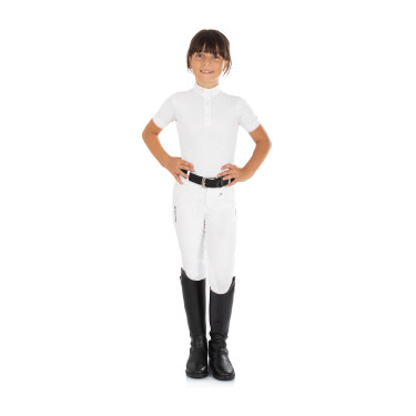 Calça Kasumi infantil em material elástico Equestro Branco