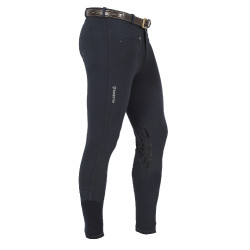 Calça masculina Zeus com grip no joelho em algodão elástico Equestro Marinho Azul-marinho Calça masculina Zeus com grip no joelho em algodão elástico Equestro Marinho Azul-marinho