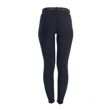 Calça feminina Selene em algodão stretch Equestro Marinho Azul-marinho