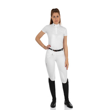 Calça feminina Selene em algodão stretch Equestro Branco