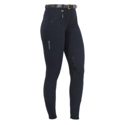 Calça feminina Selene com grip no joelho em algodão elástico Equestro