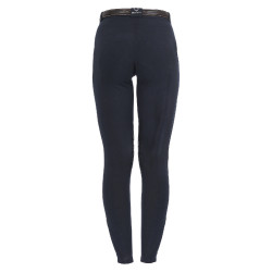 Calça feminina Selene com grip no joelho em algodão elástico Equestro Marinho Calça feminina Selene com grip no joelho em algodão elástico Equestro Marinho