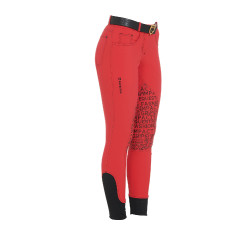 Calça feminina com grip no joelho em tecido técnico Xeni Equestro Calça feminina com grip no joelho em tecido técnico Xeni Equestro