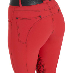 Calça feminina com grip no joelho em tecido técnico Xeni Equestro Calça feminina com grip no joelho em tecido técnico Xeni Equestro