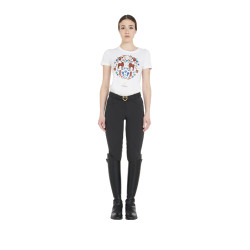 Calça feminina com grip no joelho em tecido técnico Clio Equestro Calça feminina com grip no joelho em tecido técnico Clio Equestro