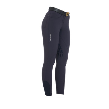 Calça feminina com grip no joelho em tecido técnico Clio Equestro Marinho Azul-marinho Calça feminina com grip no joelho em tecido técnico Clio Equestro Marinho Azul-marinho