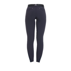 Calça feminina com grip no joelho em tecido técnico Clio Equestro Marinho Azul-marinho Calça feminina com grip no joelho em tecido técnico Clio Equestro Marinho Azul-marinho