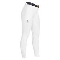 Calça feminina com grip no joelho em tecido técnico Clio Equestro Branco Calça feminina com grip no joelho em tecido técnico Clio Equestro Branco