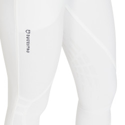Calça feminina com grip no joelho em tecido técnico Clio Equestro Branco Calça feminina com grip no joelho em tecido técnico Clio Equestro Branco