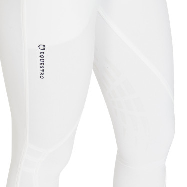 Calça feminina com grip no joelho em tecido técnico Clio Equestro Branco Calça feminina com grip no joelho em tecido técnico Clio Equestro Branco