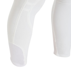 Calça feminina com grip no joelho em tecido técnico Clio Equestro Branco Calça feminina com grip no joelho em tecido técnico Clio Equestro Branco
