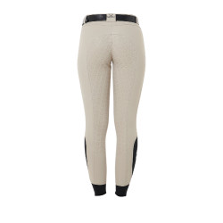 Calça feminina com grip integral Aria em tecido técnico Equestro Oxford bronzeado Rosa