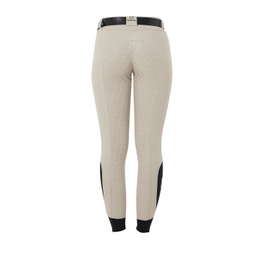Calça feminina com grip integral Aria em tecido técnico Equestro Oxford bronzeado Rosa