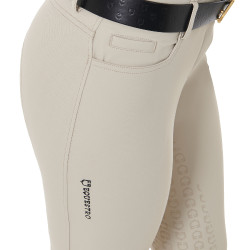 Calça feminina com grip integral Aria em tecido técnico Equestro Oxford bronzeado Rosa
