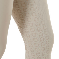 Calça feminina com grip integral Aria em tecido técnico Equestro Oxford bronzeado Rosa