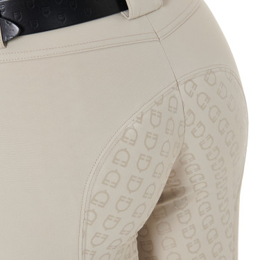 Calça feminina com grip integral Aria em tecido técnico Equestro Oxford bronzeado Rosa