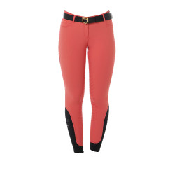 Calça feminina com grip integral Aria em tecido técnico Equestro Vermelho papoula