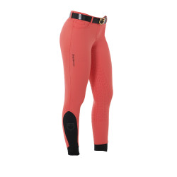 Calça feminina com grip integral Aria em tecido técnico Equestro Vermelho papoula