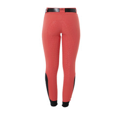 Calça feminina com grip integral Aria em tecido técnico Equestro Vermelho papoula