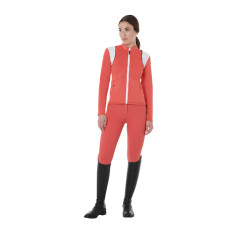 Calça feminina com grip integral Aria em tecido técnico Equestro Vermelho papoula