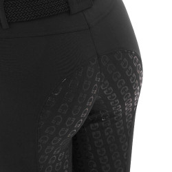 Calça feminina com grip integral Aria em tecido técnico Equestro Preto
