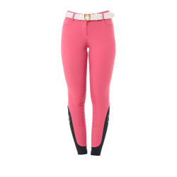 Calça feminina com grip integral Aria em tecido técnico Equestro Madressilva Rosa