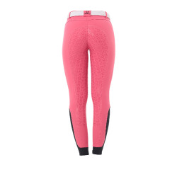 Calça feminina com grip integral Aria em tecido técnico Equestro Madressilva Rosa
